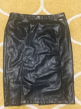 Marc New York Vegan Leather Black Skirt